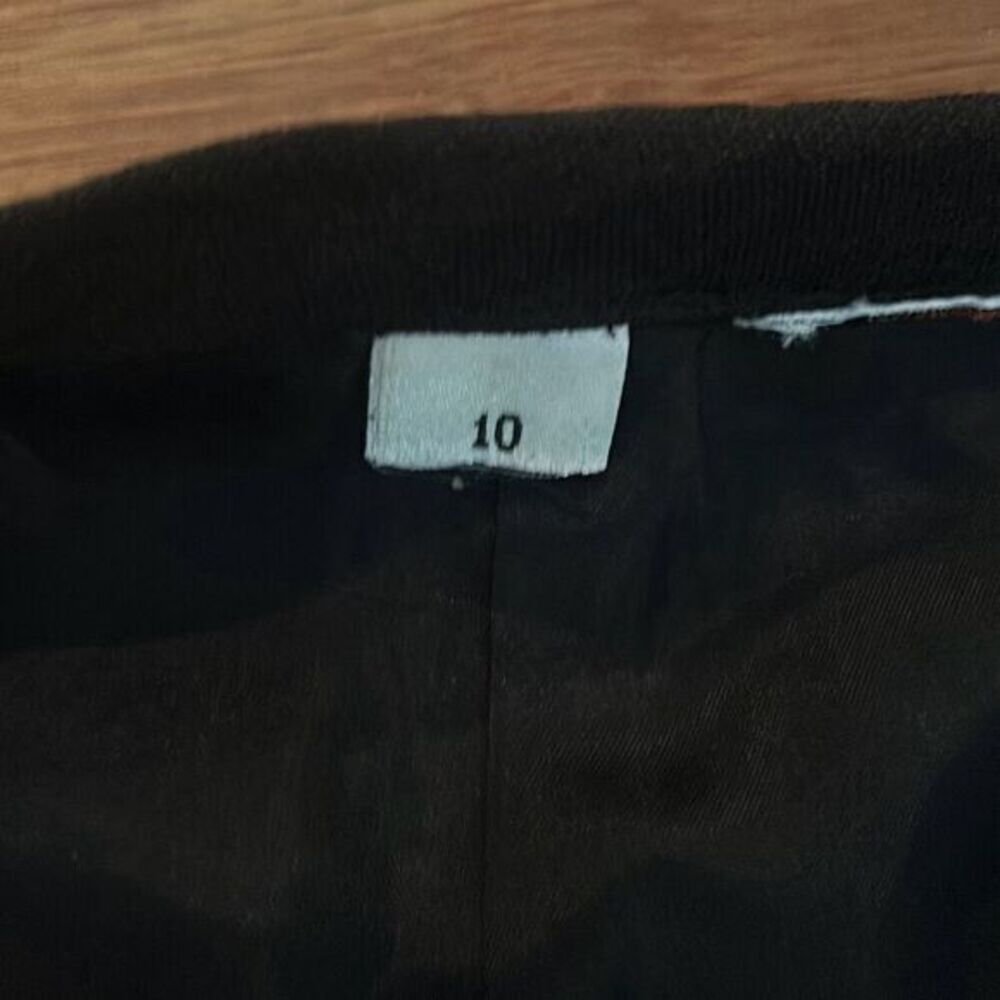 Talbots Womens Black Rose Textured Petite Blazer Size 8 Pencil Skirt Size 10 - Picture 10 of 12